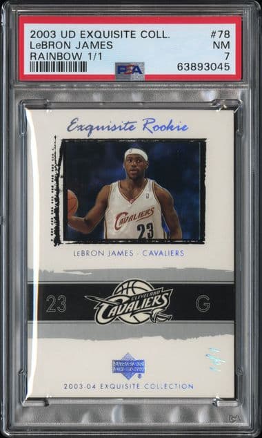 LeBron James Rainbow Parallel #78 front slab scan.